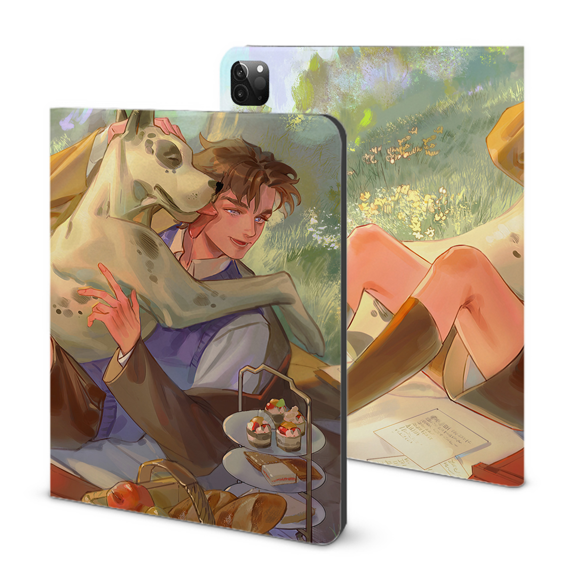 （画像用） ジョジョの奇妙な冒険 JoJo's Bizarre Adventure IPadケース ペンホルダー付き ブックスタイルデザイン